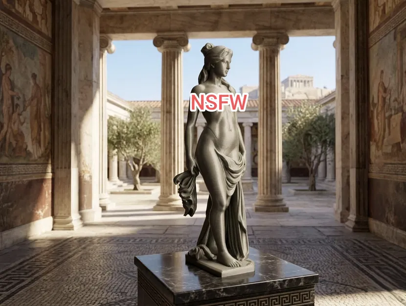 Tượng Nữ Thần Venus Cổ Điển Gợi Cảm – Tượng Điêu Khắc Khỏa Thân (NSFW) - Image 1