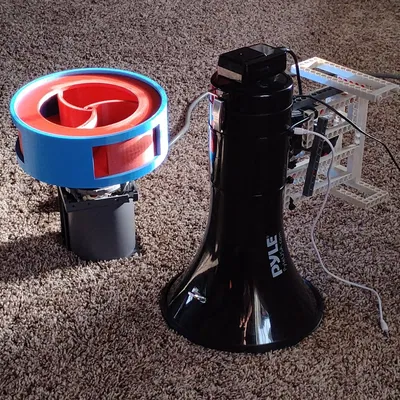 Mô hình còi hú 3 cổng phong cách Đức (Tieftonsirene)