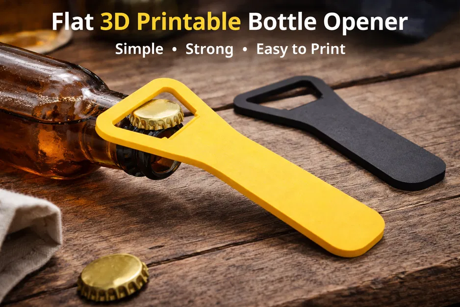 Dụng cụ mở bia dạng dẹt (Flat beer opener) - Image 1