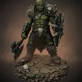 Bloodbound Realms – Orc – Chiến binh phá khiên (Miniature STL Dark Fantasy) - Thumbnail 1