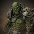 Bloodbound Realms – Orc – Chiến binh phá khiên (Miniature STL Dark Fantasy) - Thumbnail 4