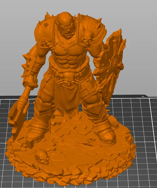 Bloodbound Realms – Orc – Chiến binh phá khiên (Miniature STL Dark Fantasy) - Image 5
