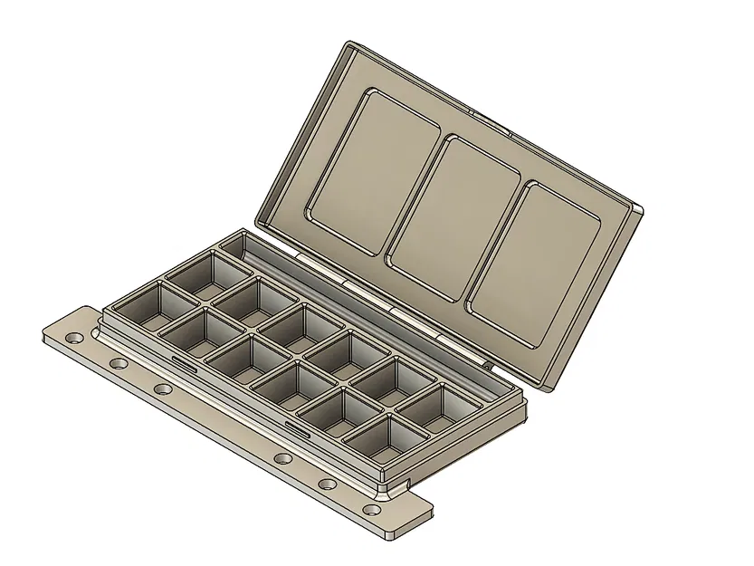 Khay pha màu du lịch in 3D: Nhỏ gọn, đa năng, có kẹp tài liệu - Image 1