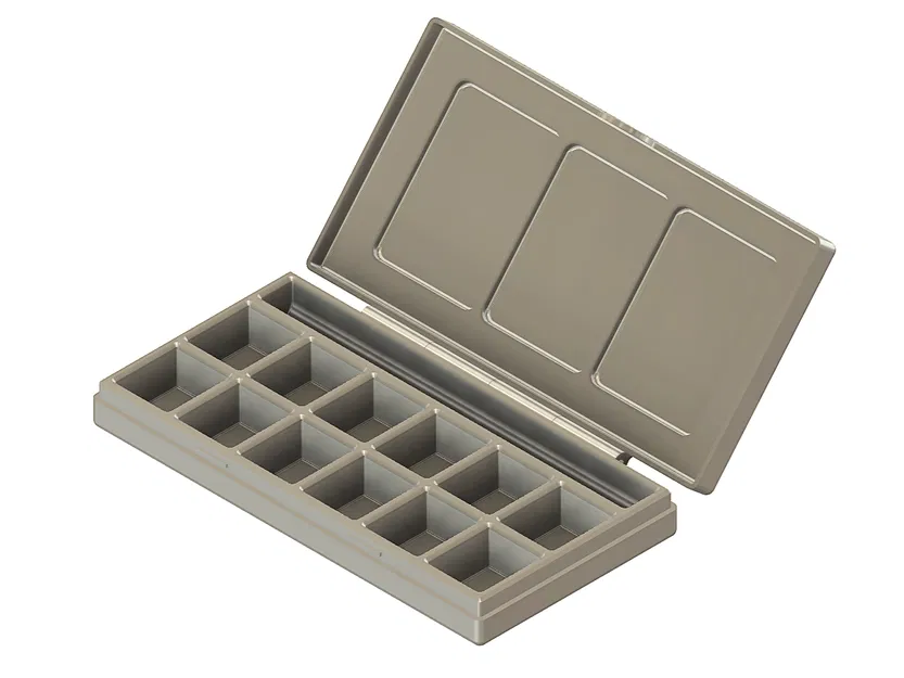 Khay pha màu du lịch in 3D: Nhỏ gọn, đa năng, có kẹp tài liệu - Image 2