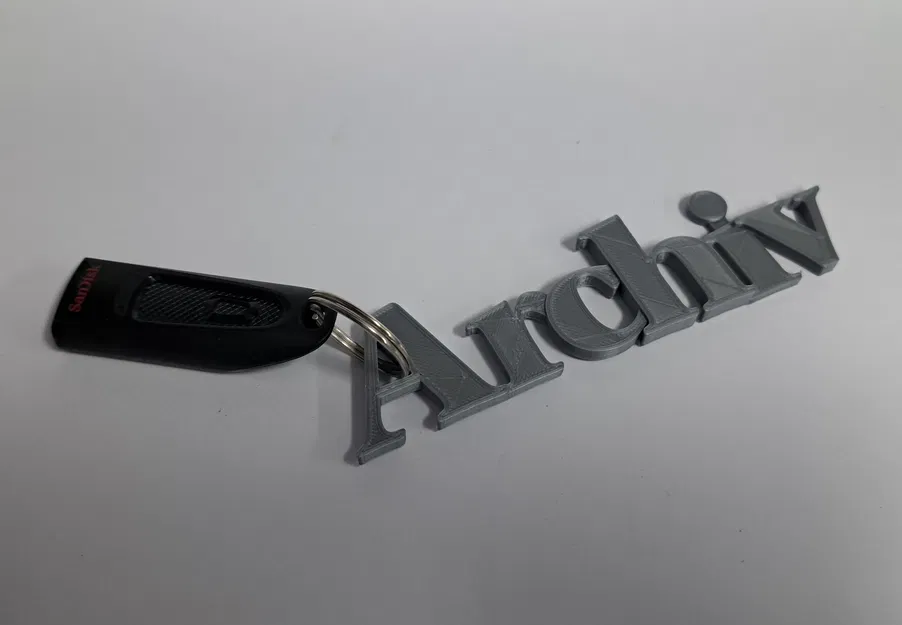 Móc khóa in 3D chữ Archiv độc đáo, thiết kế tinh tế - Image 1