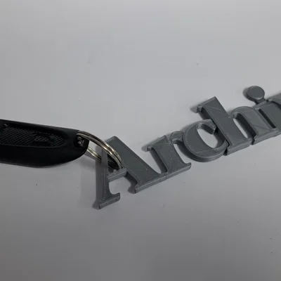 Móc khóa in 3D chữ Archiv độc đáo, thiết kế tinh tế