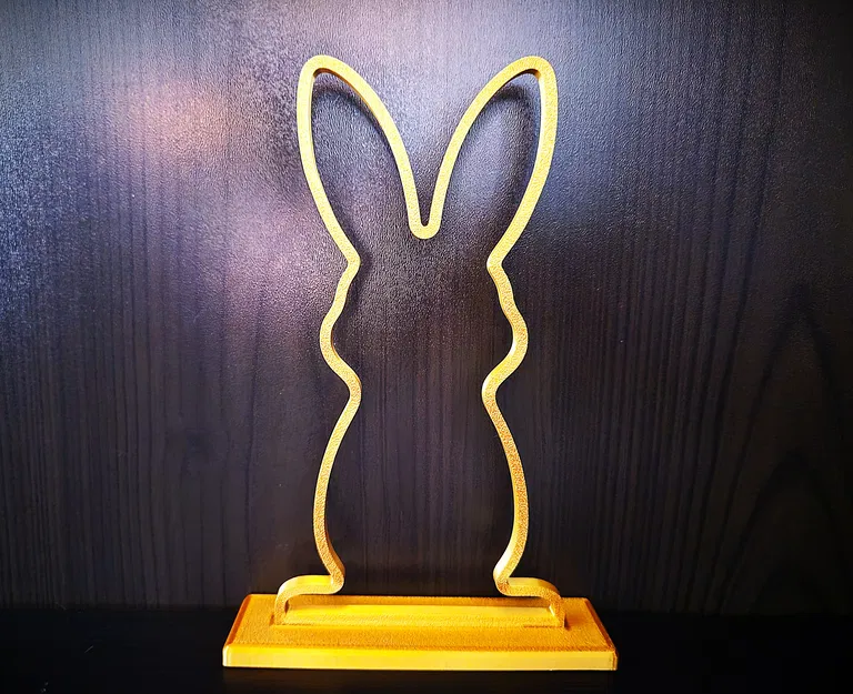 Chú Thỏ Phục Sinh Tối Giản / Trang Trí Bunny Dát Vàng - Image 1
