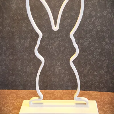 Chú Thỏ Phục Sinh Tối Giản / Trang Trí Bunny Dát Vàng