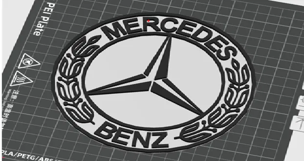 Mô hình logo Mercedes-Benz trang trí văn phòng bằng in 3D - Image 1