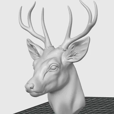 Mô hình đầu hươu treo tường trang trí 3D ấn tượng