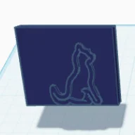 Con dấu hình mèo (cat stamp) in 3D dùng cho đất nặn cho bé