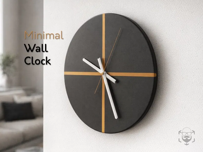 Đồng hồ treo tường tối giản – 3D Printing - Image 1