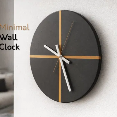 Đồng hồ treo tường tối giản – 3D Printing