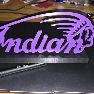 Mô hình logo Indian Motorcycle trang trí bàn làm việc cực chất