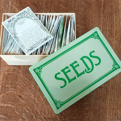 Hộp đựng gói hạt giống phong cách cổ điển