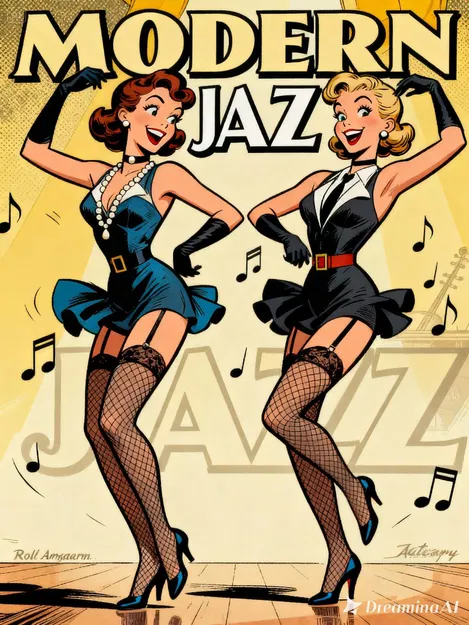 Mô hình cặp đôi vũ công Jazz (Modern Jazz Dancers II) đầy nghệ thuật - Image 2