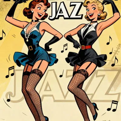 Mô hình cặp đôi vũ công Jazz (Modern Jazz Dancers II) đầy nghệ thuật