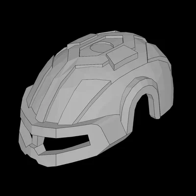 Mũ bảo hiểm tương thích Lego Hero Factory (92208.dat) cho mô hình