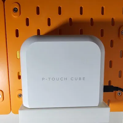 Giá treo máy in nhãn Brother PT-P710 lên bảng IKEA Skådis cực gọn