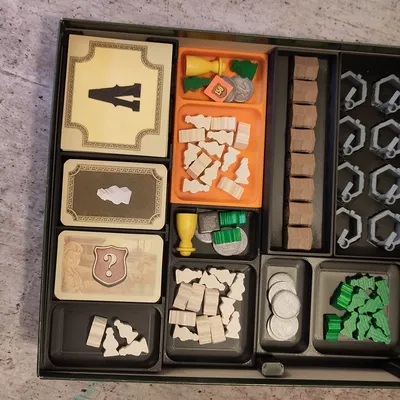 Khay Đựng Riverboat – Tương Thích Với Mô Hình 3D (Giếng, Nhà Kho & Đánh Dấu Người Chơi)