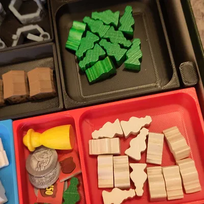 Khay Đựng Riverboat – Tương Thích Với Mô Hình 3D (Giếng, Nhà Kho & Đánh Dấu Người Chơi)