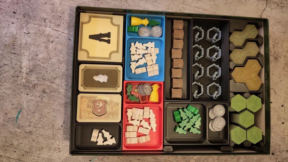 Khay Đựng Riverboat – Tương Thích Với Mô Hình 3D (Giếng, Nhà Kho & Đánh Dấu Người Chơi) - Image 5