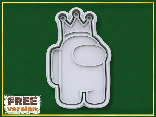 Khuôn Cắt Bánh Quy Among Us Crewmate King - Image 1