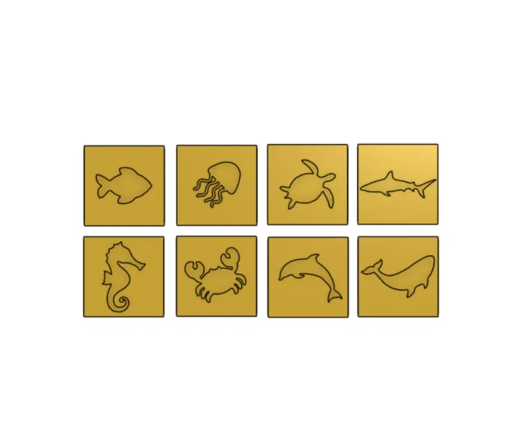 Stamp Buddy - Bộ đóng dấu hình sinh vật biển có thể thay đổi - Image 1