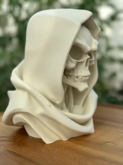Tượng đầu lâu tử thần Reaper Skull Bust trang trí phong cách Gothic - Image 2