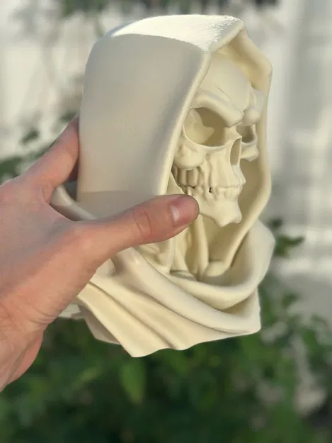 Tượng đầu lâu tử thần Reaper Skull Bust trang trí phong cách Gothic - Image 4