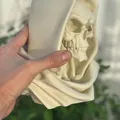 Tượng đầu lâu tử thần Reaper Skull Bust trang trí phong cách Gothic - Thumbnail 4