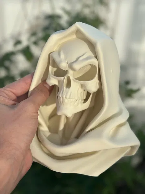 Tượng đầu lâu tử thần Reaper Skull Bust trang trí phong cách Gothic - Image 5