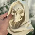 Tượng đầu lâu tử thần Reaper Skull Bust trang trí phong cách Gothic - Thumbnail 5