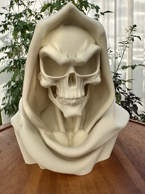 Tượng đầu lâu tử thần Reaper Skull Bust trang trí phong cách Gothic - Image 7