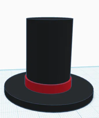 Mô hình 3D chiếc mũ quý ông (top hat) tí hon siêu dễ thương - Image 1