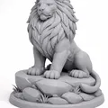Tượng Sư Tử Dũng Mãnh – Mô hình in 3D chi tiết cao - Thumbnail 1