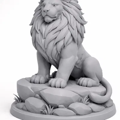 Tượng Sư Tử Dũng Mãnh – Mô hình in 3D chi tiết cao