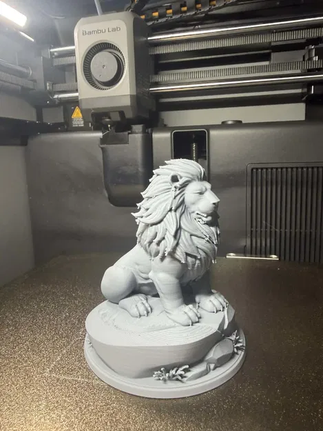 Tượng Sư Tử Dũng Mãnh – Mô hình in 3D chi tiết cao - Image 4