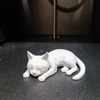Mô hình Mèo Ngủ Low-Poly