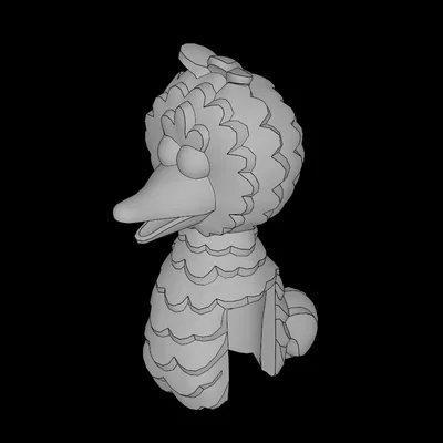 Mô hình đầu Big Bird Sesame Street tương thích lắp ráp LEGO