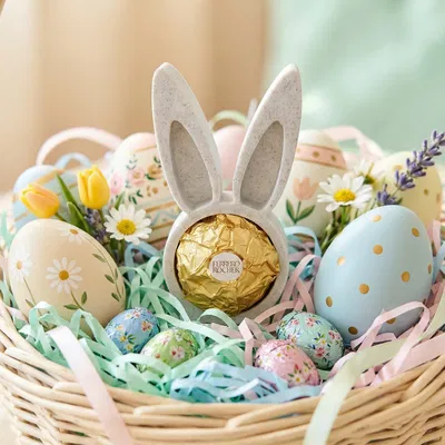 Giá đỡ sô-cô-la hình thỏ Ferrero Rocher - Phụ kiện trang trí 3D