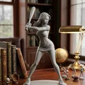 Mô hình 3D cô gái chơi bóng chày năng động và ấn tượng - Thumbnail 1