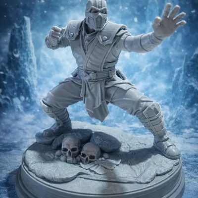 Mô hình 3D nhân vật Sub-Zero từ game đối kháng Mortal Kombat