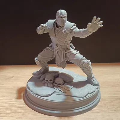 Mô hình 3D nhân vật Sub-Zero từ game đối kháng Mortal Kombat