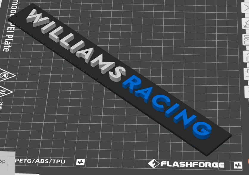 Mô hình logo 3D Williams Racing độc đáo cho tín đồ F1 - Image 1