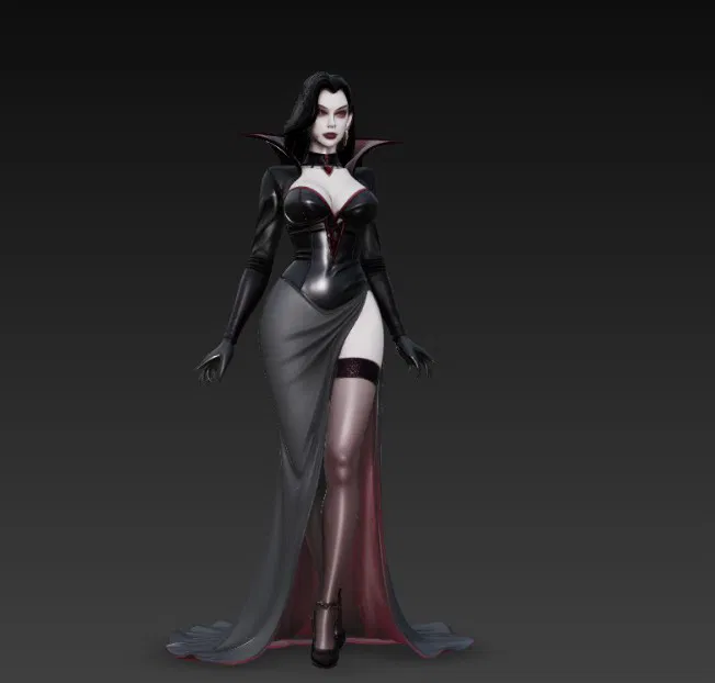 Mô hình nữ ma cà rồng quyến rũ (Sexy Vampire Woman) cho in 3D - Image 4