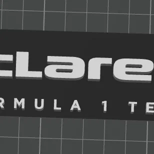 Mô hình logo McLaren F1 in 3D ấn tượng dành cho người hâm mộ