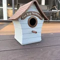 Mô hình nhà chim 3D (Post Mount Birdhouse) lắp trụ ngoài trời - Thumbnail 1