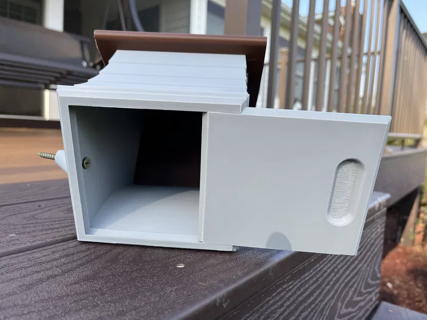 Mô hình nhà chim 3D (Post Mount Birdhouse) lắp trụ ngoài trời - Image 3