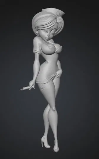 Mô hình cô y tá gợi cảm (Sultry Nurse Doll) cho in 3D - Image 1